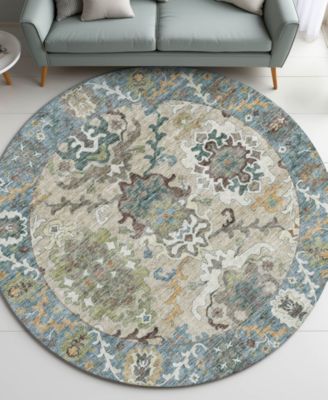 Silk Road Washable SR5 8'x8' Round Area Rug