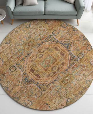 Silk Road Washable SR10 8'x8' Round Area Rug