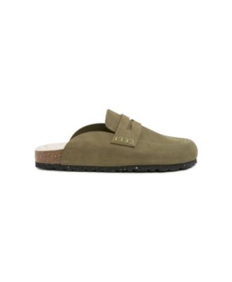 Sheep Lined Penny Loafer Clog