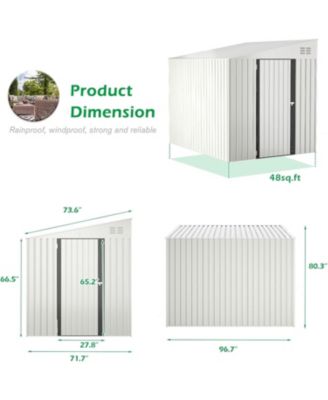 6'x8' Lean to Shed Outdoor Storage Shed