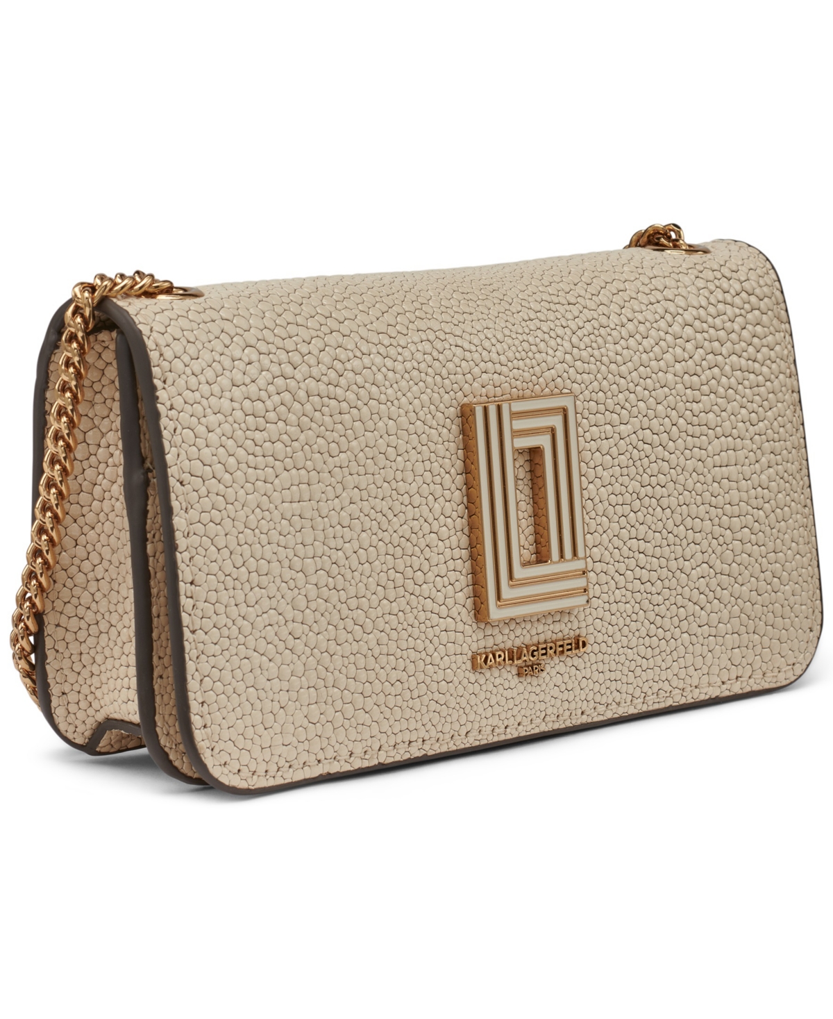 Karl Lagerfeld Kosette Patent Shoulder In Neutral
