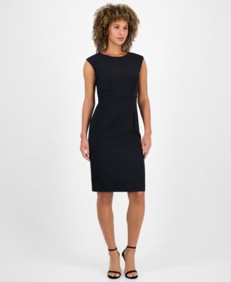 Kasper - Petite Stretch-Crepe Sleeveless Sheath Dress