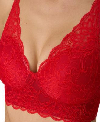 Women's Pure Comfort Lace & Mesh Longline Wireless Bralette DM1188