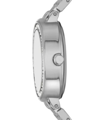 Women's Quartz Three-Hand Silver Alloy Watch Set, 23mm