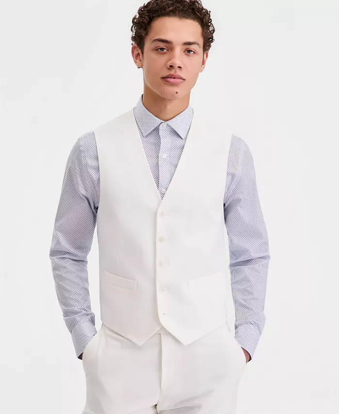 Men's Modern-Fit TH Flex Stretch  Cotton Suit Separate Vest - thumbnail 9