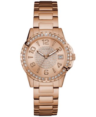 GUESS - Women's Rose Gold-Tone Stainless Steel Bracelet Watch 36mm U0779L3