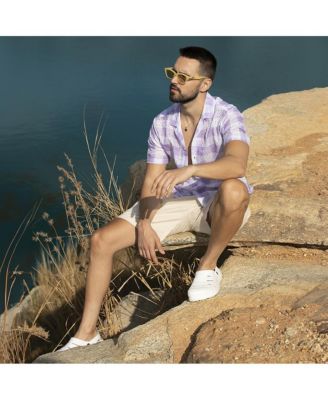 Men's Lavender & Chalk White Buffalo Check Shirt