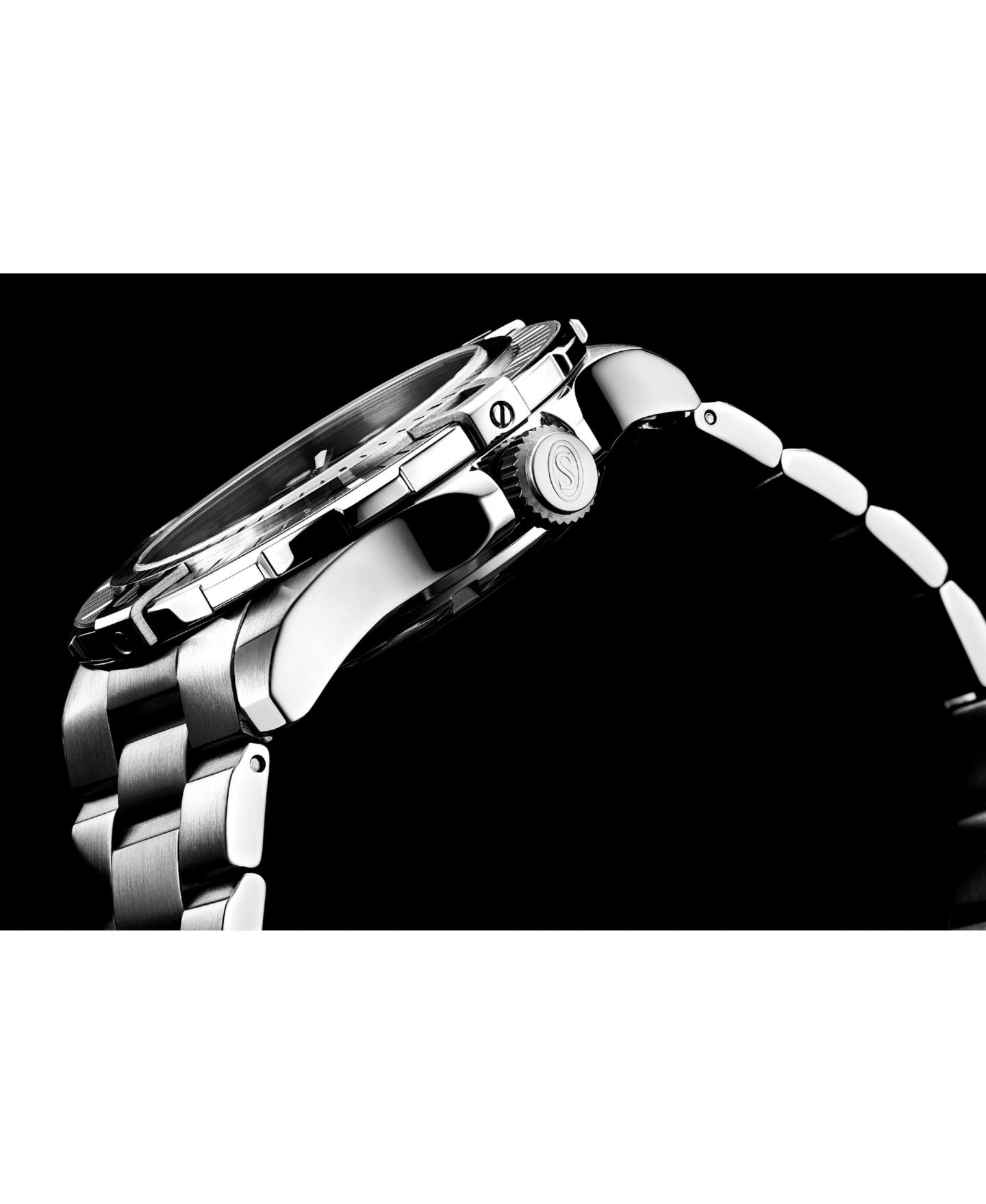 Мужские часы Stuhrling Men s Astral Diver 44mm Swiss Automatic Watch, Black Dial, Stainless Steel Bracelet, Rotating Bezel, 200M Water Resistant, цвет: Серебряный — фото 3