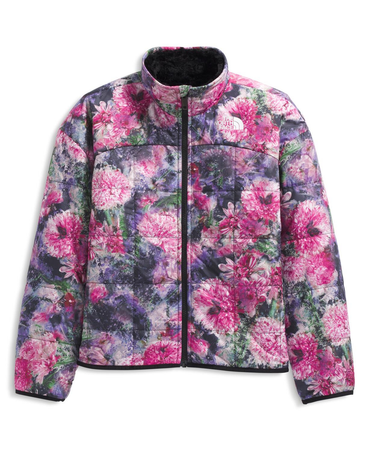 The North Face Girls 6-16 Printed Reversible Shasta Short Parka Jacket In Multi