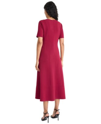 Women's Short Sleeve V-Neck Dress