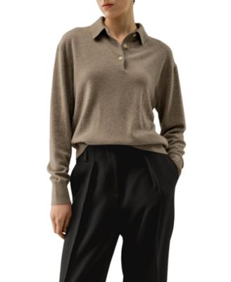 Women's Baby Cashmere Polo Shirt