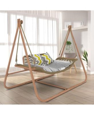 570 lb Capacity Hammock Swing Chair with Stand for Indoor and Outdoor Use