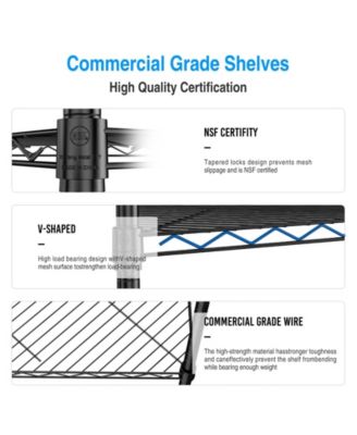 6 Tier Heavy Duty Corner Shelf Rack with 600LB Capacity Adjustable Shelves
