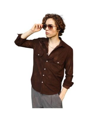 Men's Chocolate Brown Tactile Utility Shirt