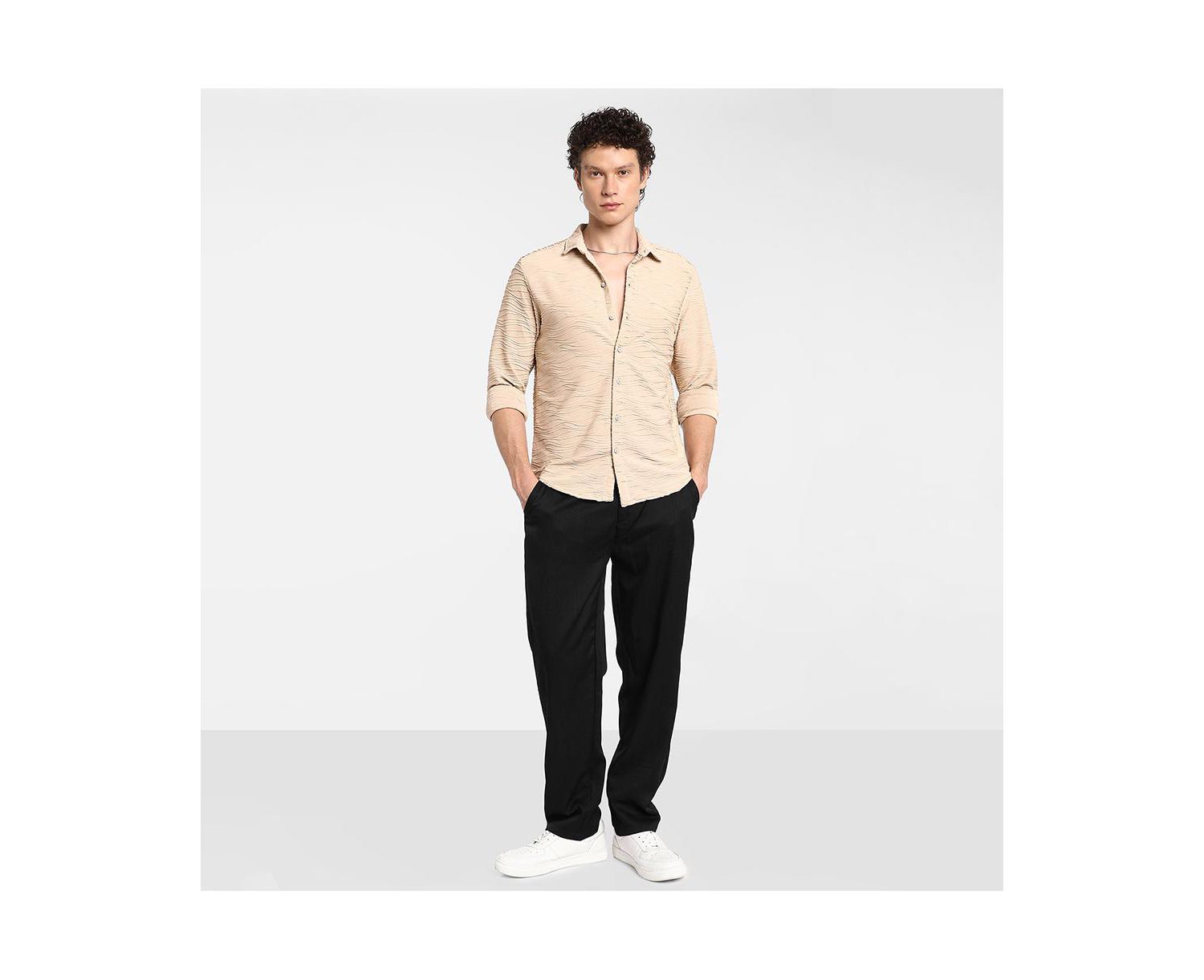 Men's Self-Design Wave Shirt