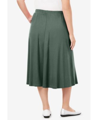 Women's Plus Size 7-Day Knit A-Line Skirt