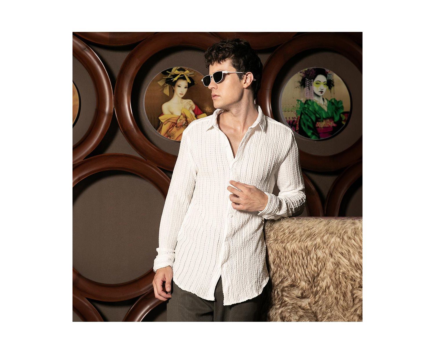 Men's Cloud-Lined Textured Shirt
