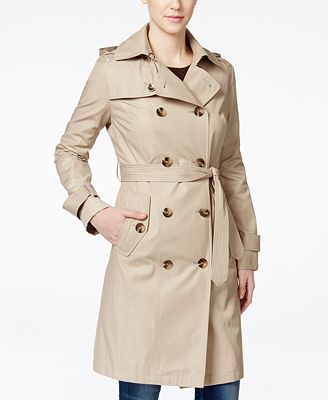 London Fog All-Weather Hooded Trench Coat - Coats - Women - Macy's