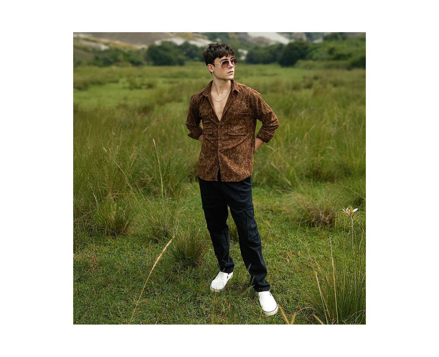 Men's Faded Corduroy Oversized Shirt