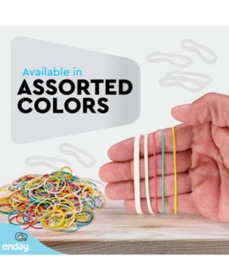 Assorted Size, Stretchy Elastic Bands - Bulk Beige Rubber Bands for School, Home, or Office (56g/2 oz) Enday
