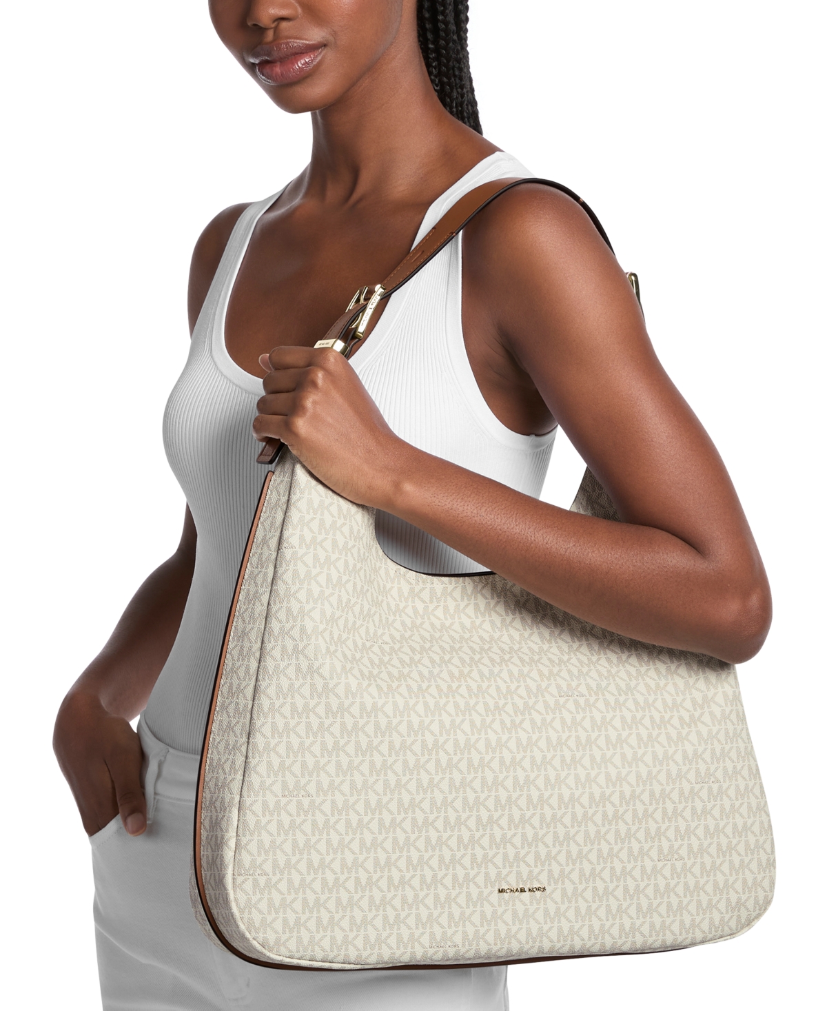 Michael Kors Michael  Nolita Large Hobo Shoulder Bag In Multi