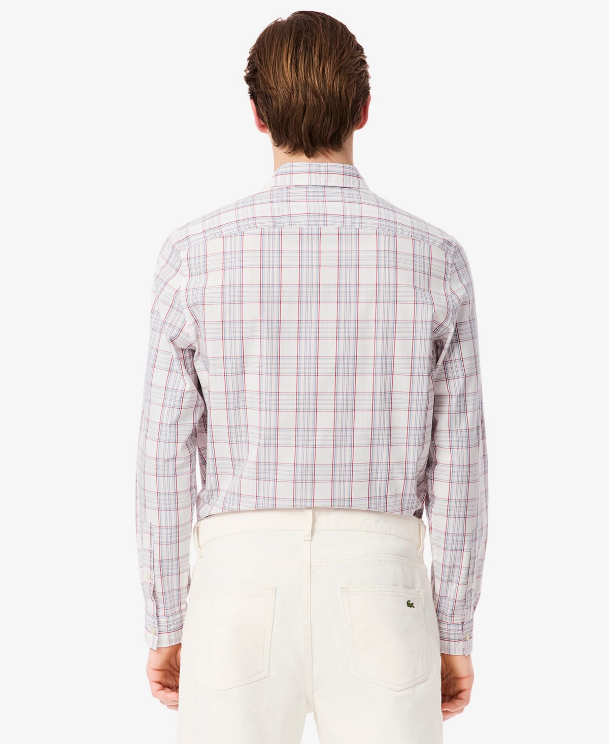 Lacoste Men's Slim Fit Stretch Plaid Shirt - 16 - 41 In Multi