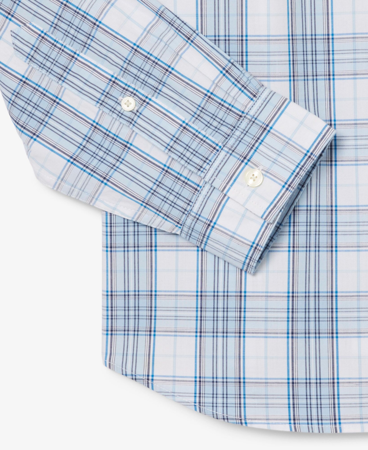 Lacoste Men's Slim Fit Stretch Plaid Shirt - 17 - 43 In Blue
