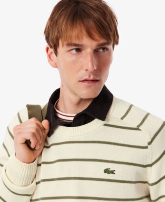Men's Striped 3D Crewneck Sweater
