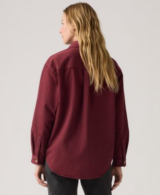 Women's Iris Button-Front Cotton Overshirt