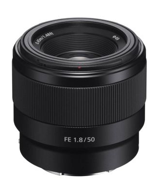 FE 50mm f/1.8 Lens for Sony E, Bundle with 49mm UV Slim Filter, Cleaning Kit, Lens Cap Tether