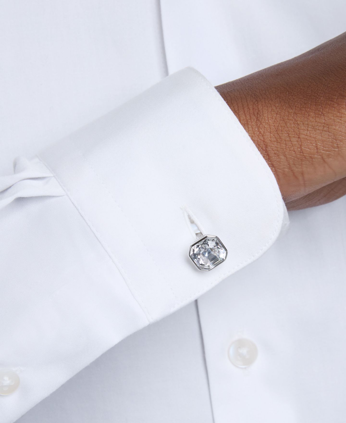 Мужские запонки Swarovski Millenia Rhodium Plated Cufflinks — фото 6