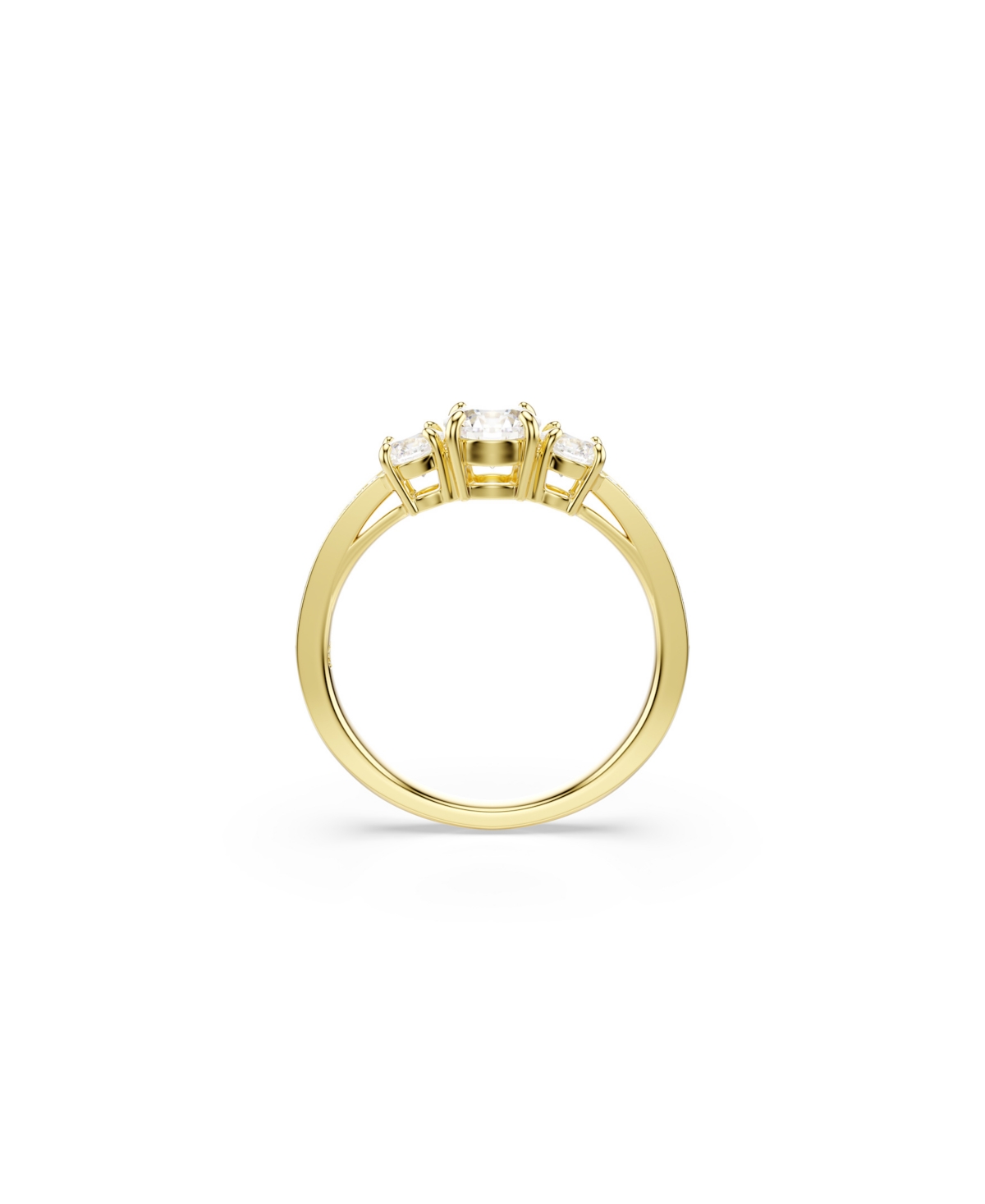 Swarovski Stilla Attract Gold-tone Plated Ring In Gold