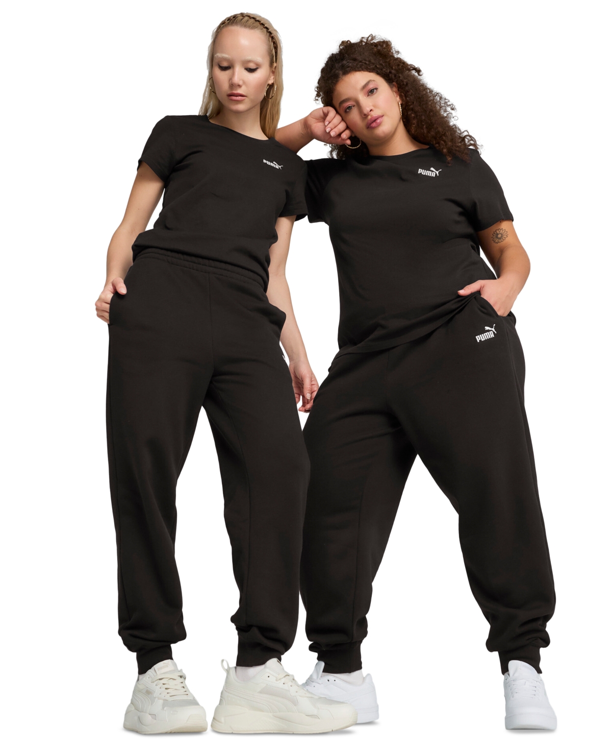 Puma Women's Essential Small No. 1 Logo Comfort Sweatpants In Black