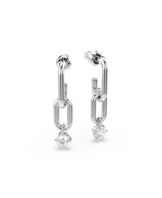 Constella Rhodium Plated Drop Earrings