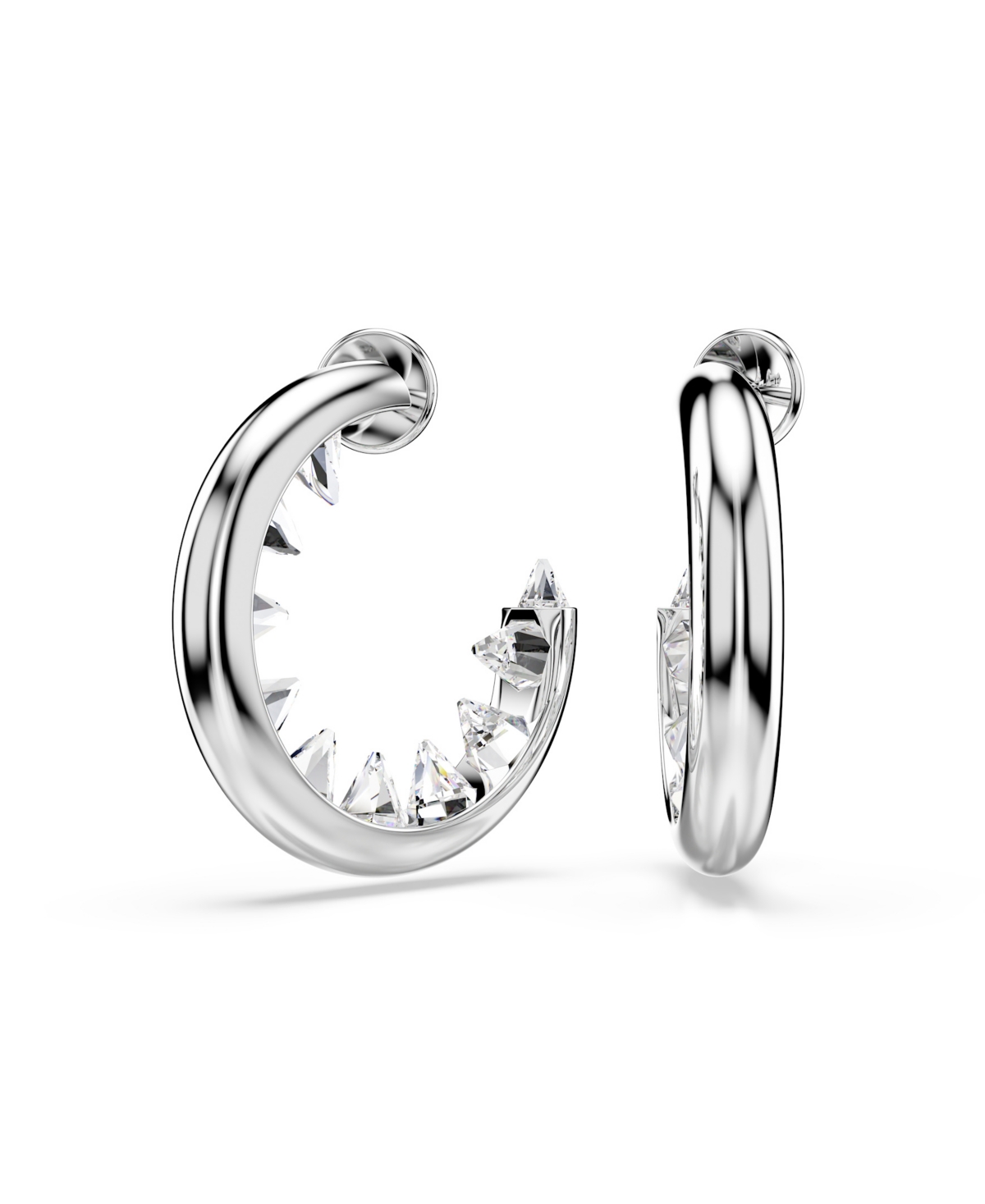 Swarovski Sublima Rhodium Plated Hoop Earrings