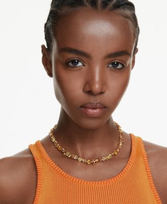 Gema Gold-Tone Plated Tennis Necklace