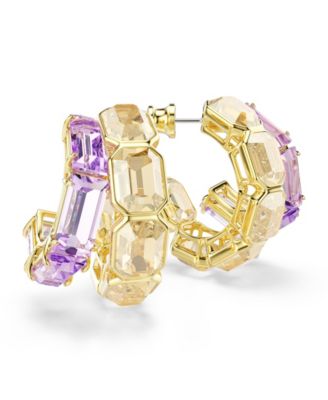 Millenia Gold-Tone Plated Hoop Earrings