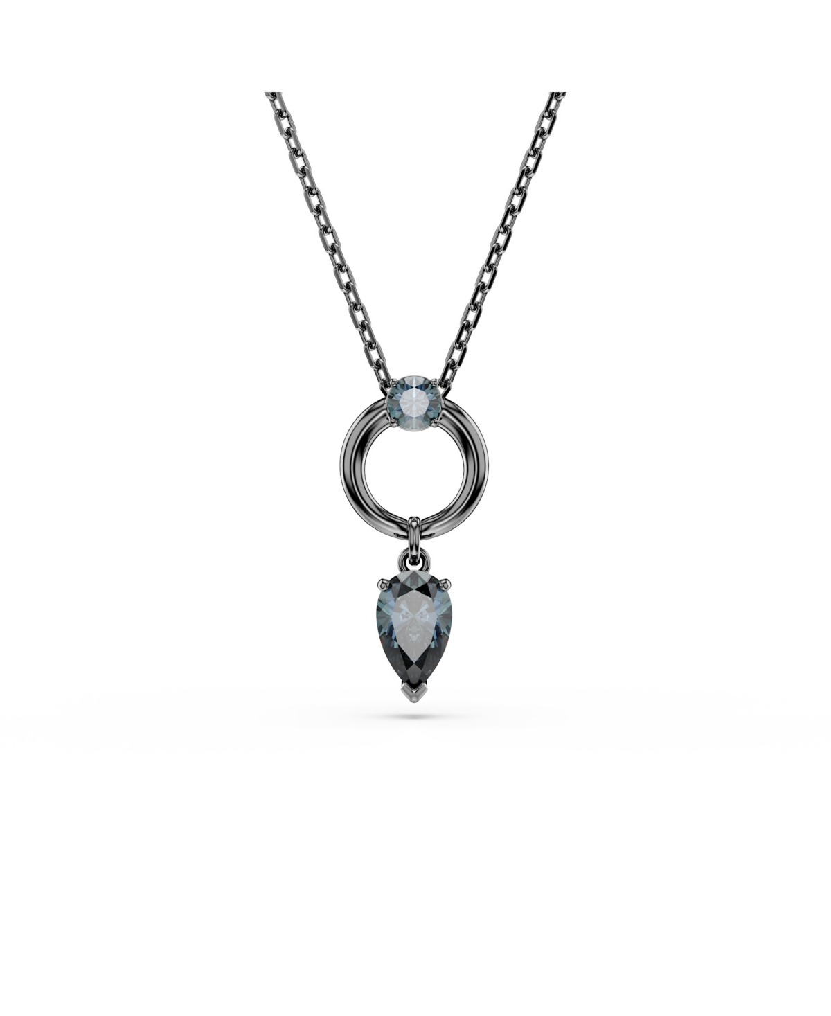 Swarovski Mesmera Gold-tone Plated Pendant Necklace In Gray
