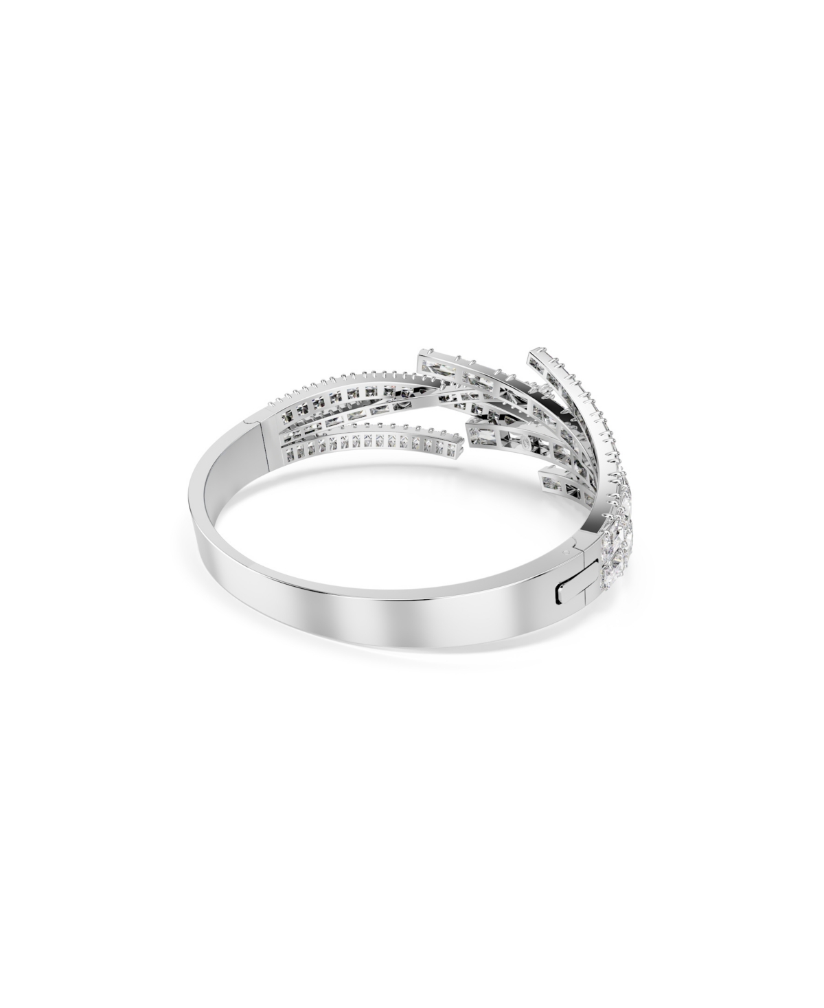 Swarovski Swaroski Matrix Rhodium Plated Bangle In Metallic