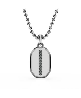 Dextera Octagon Ruthenium Plated Pendant Necklace