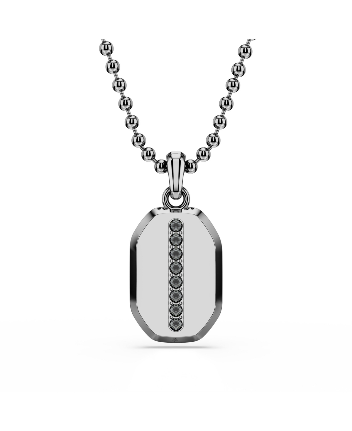 Swarovski Dextera Octagon Ruthenium Plated Pendant Necklace In Black