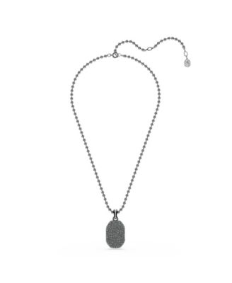 Dextera Octagon Ruthenium Plated Pendant Necklace