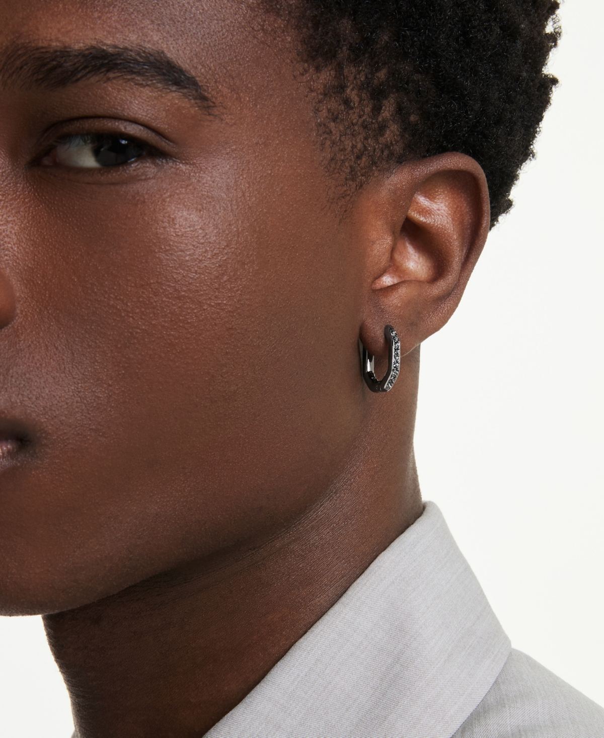 Swarovski Dextera Rhodium Plated Hoop Earrings In Metallic