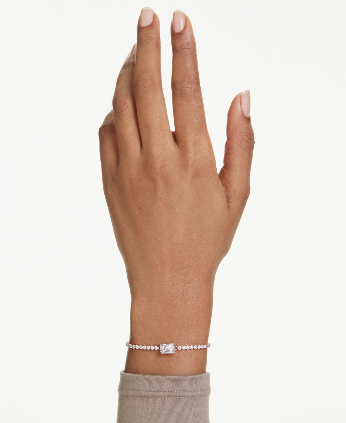 Swarovski Swaroski Matrix Gold-tone Plated Tennis Bracelet In Gold