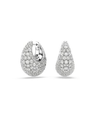 Swarovski Sublima Rhodium Plated Earrings - Macy's