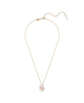 Swan Rhodium Plated Pendant Necklace