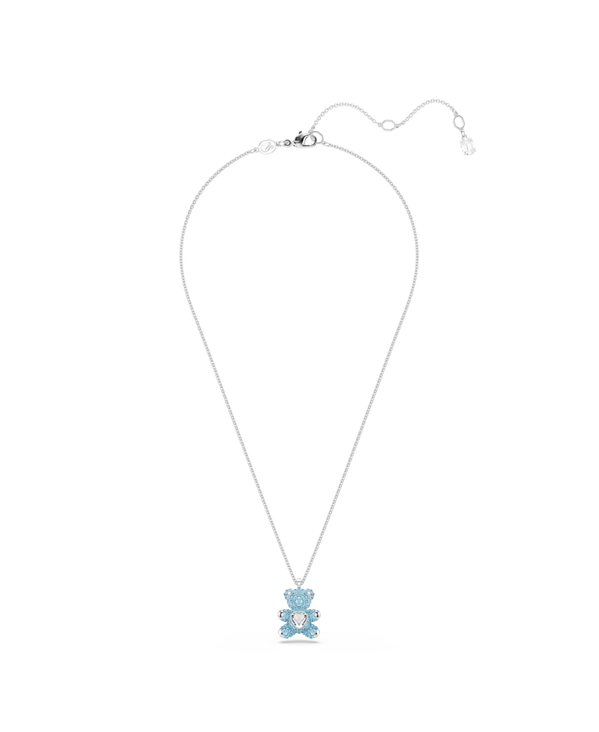 Swarovski Teddy Rhodium Plated Pendant Necklace In Multi