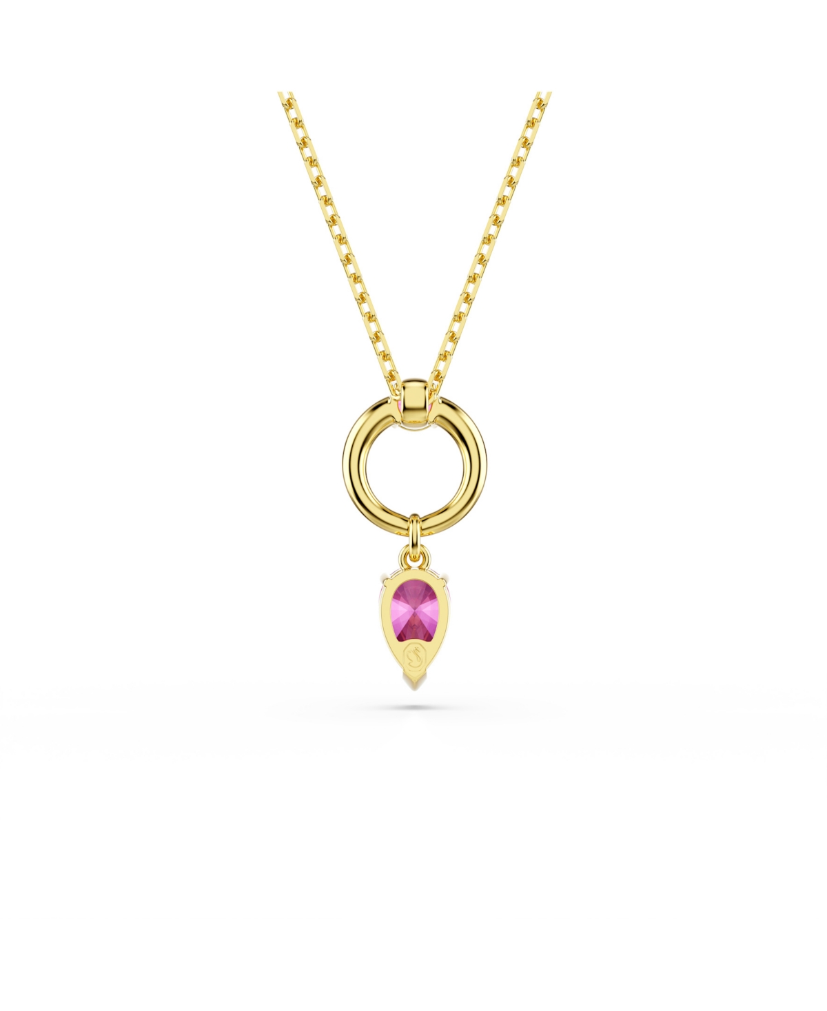 Swarovski Mesmera Gold-tone Plated Pendant Necklace In Pink