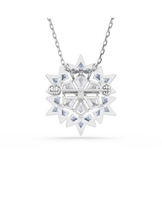 Magic Rhodium Plated Brooch and Pendant Necklace