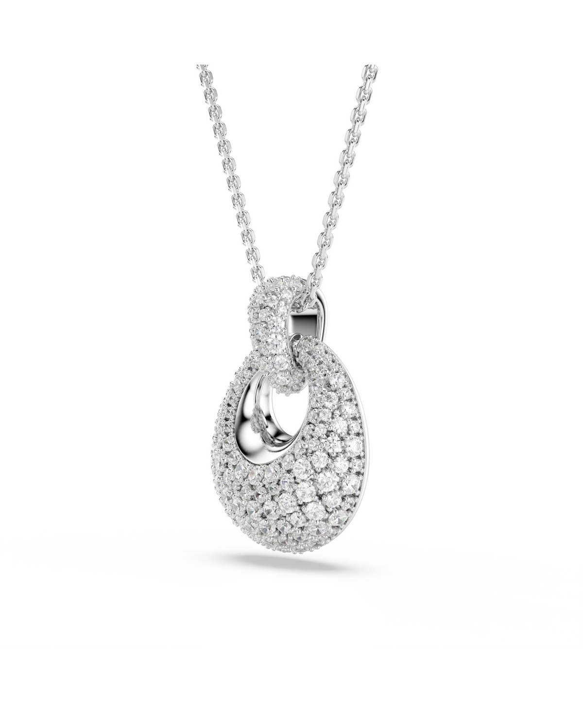 Swarovski Sublima Rhodium Plated Pendant Necklace In White